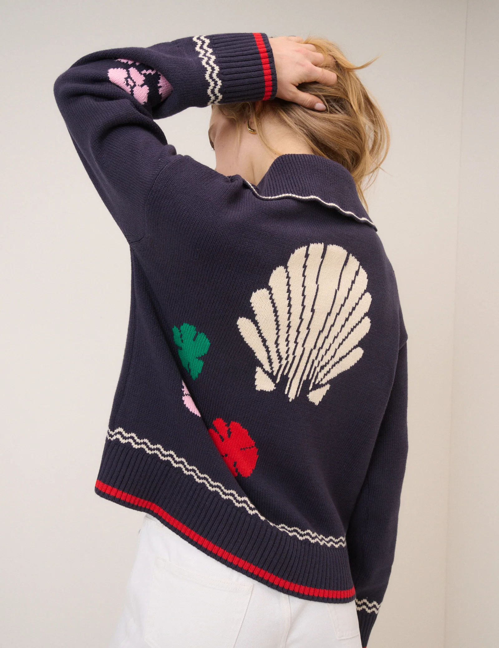 Navy Seascape Jumper - Image 2