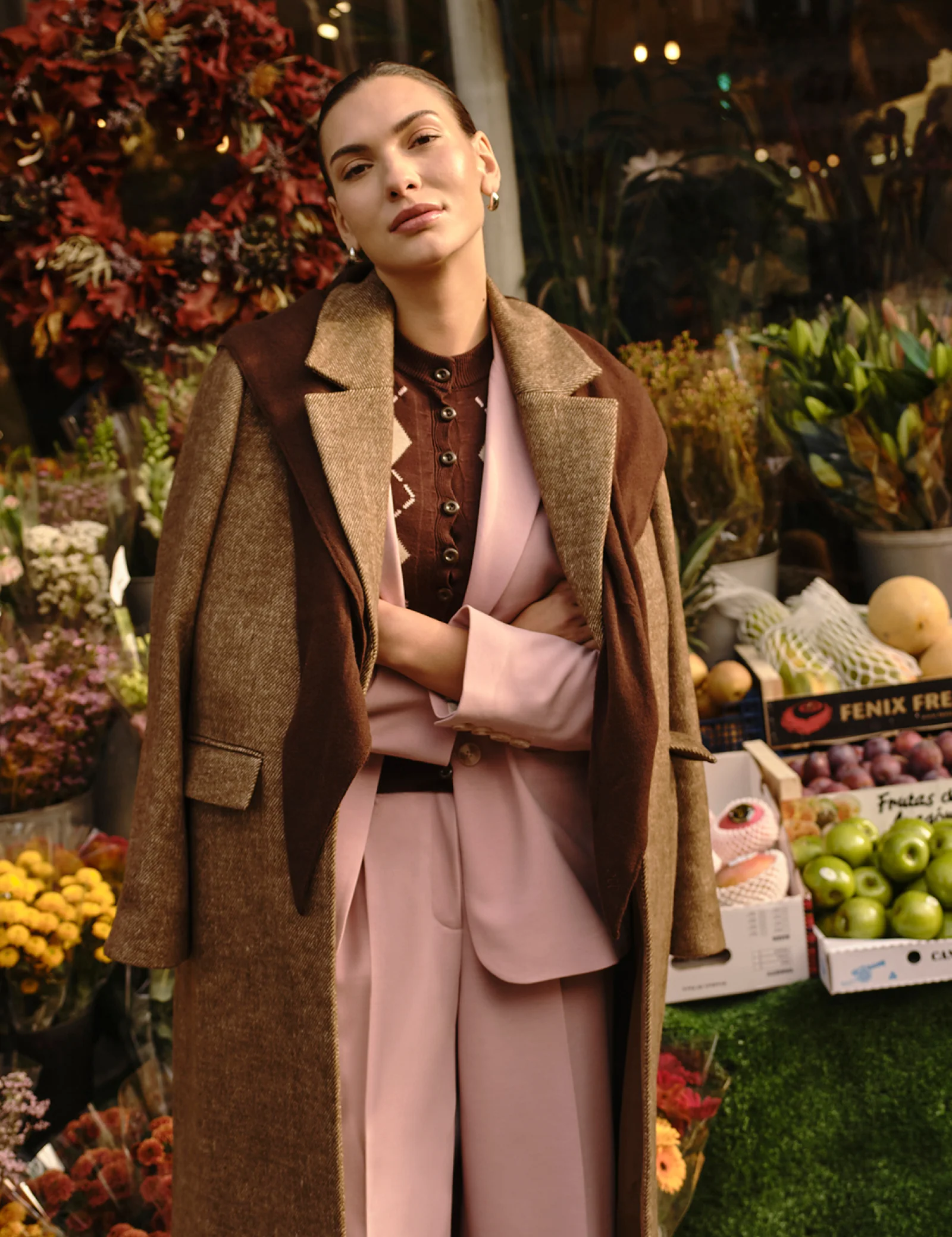 Pink Single Breasted Twill Blazer - Image 3