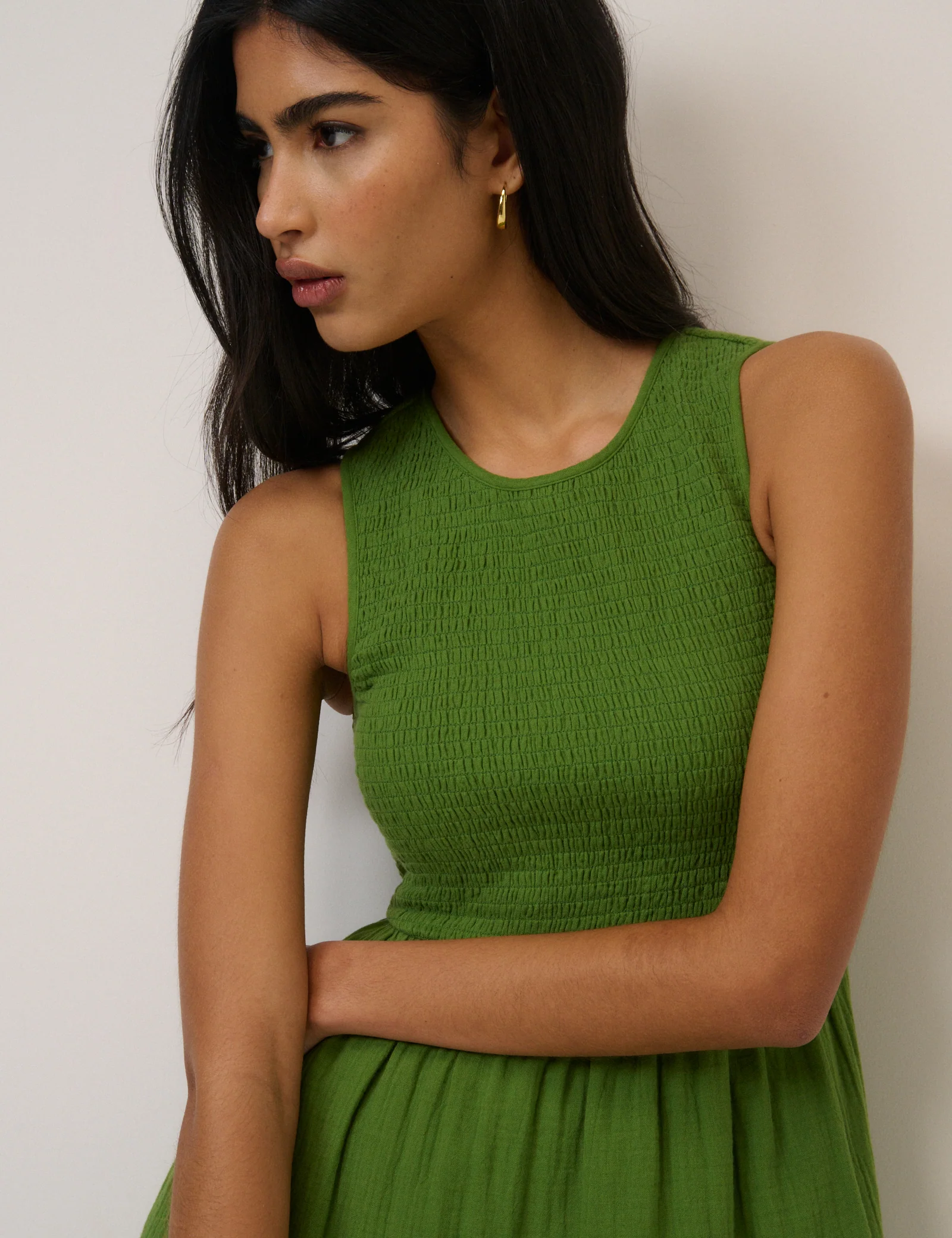 Green Sleeveless Charlie Midi Dress - Image 4