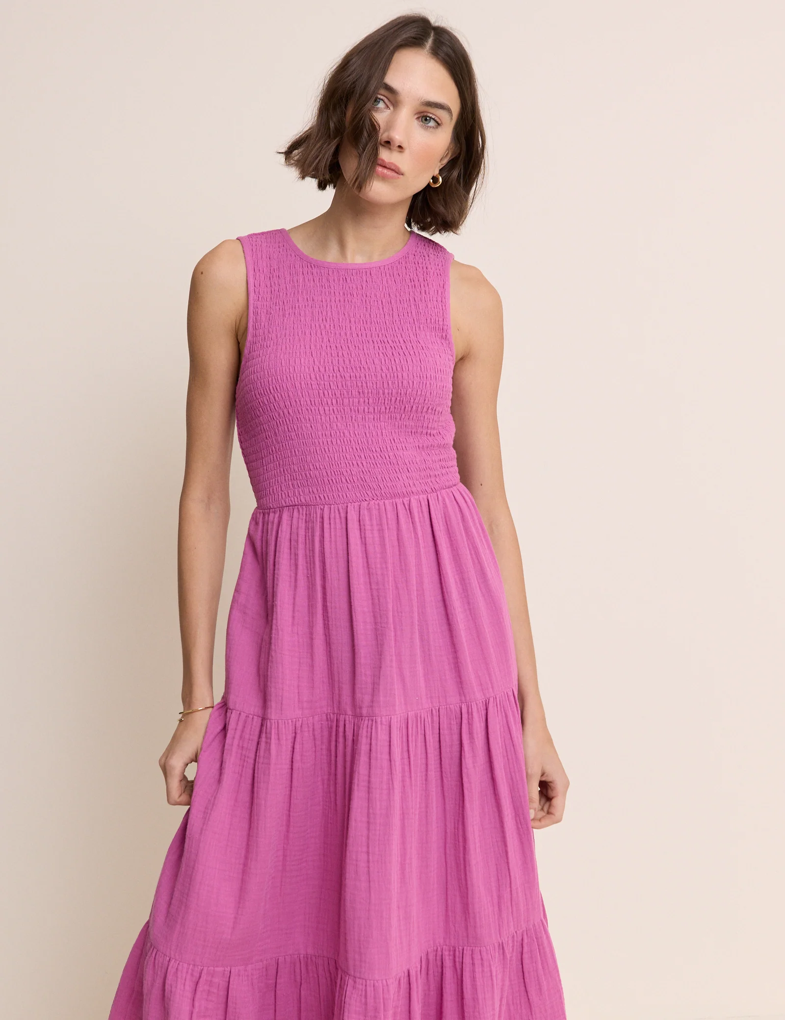 Pink Sleeveless Charlie Midi Dress - Image 4