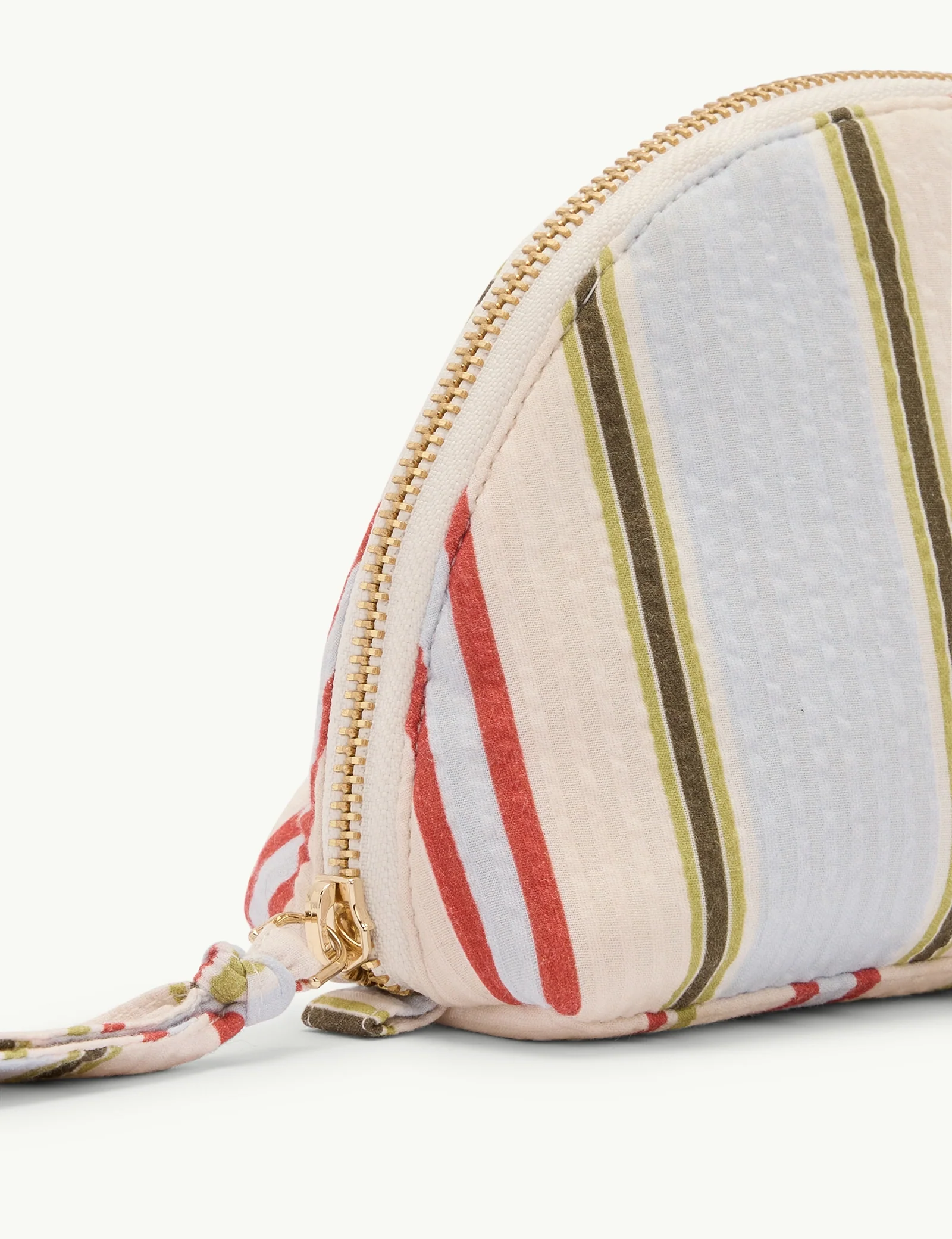 Striped Crescent Small Makeup Bag - Image 2