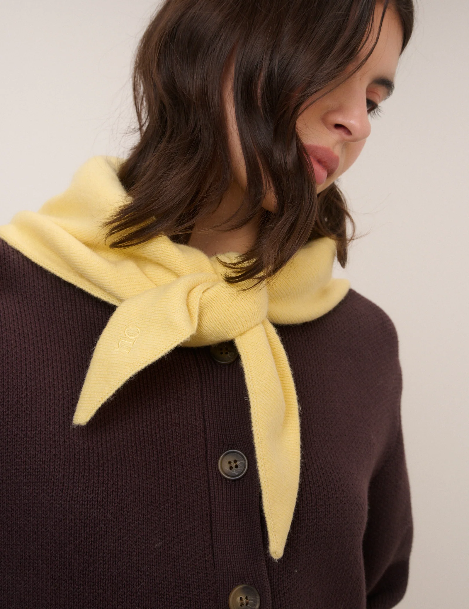 Butter Yellow Triangle Scarf - Image 2