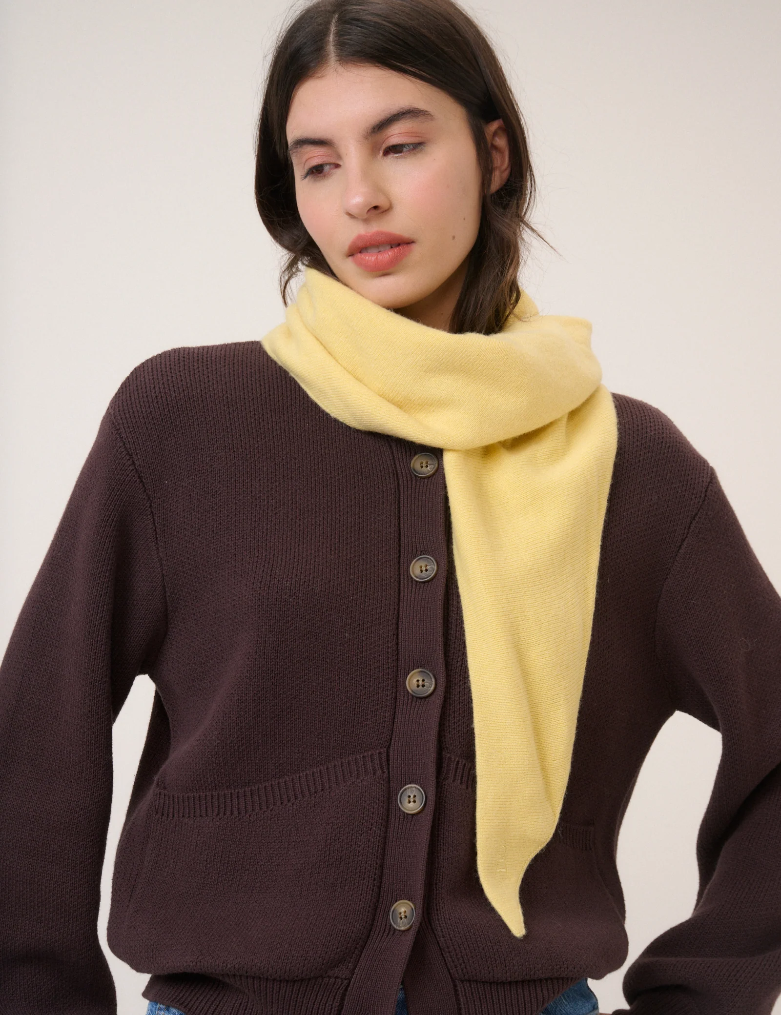 Butter Yellow Triangle Scarf - Image 5