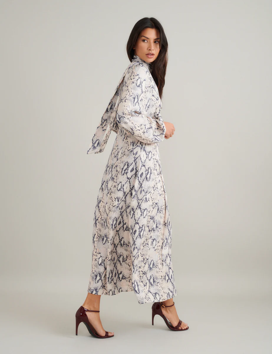 Snake Print Carla Midi Dress - Image 4
