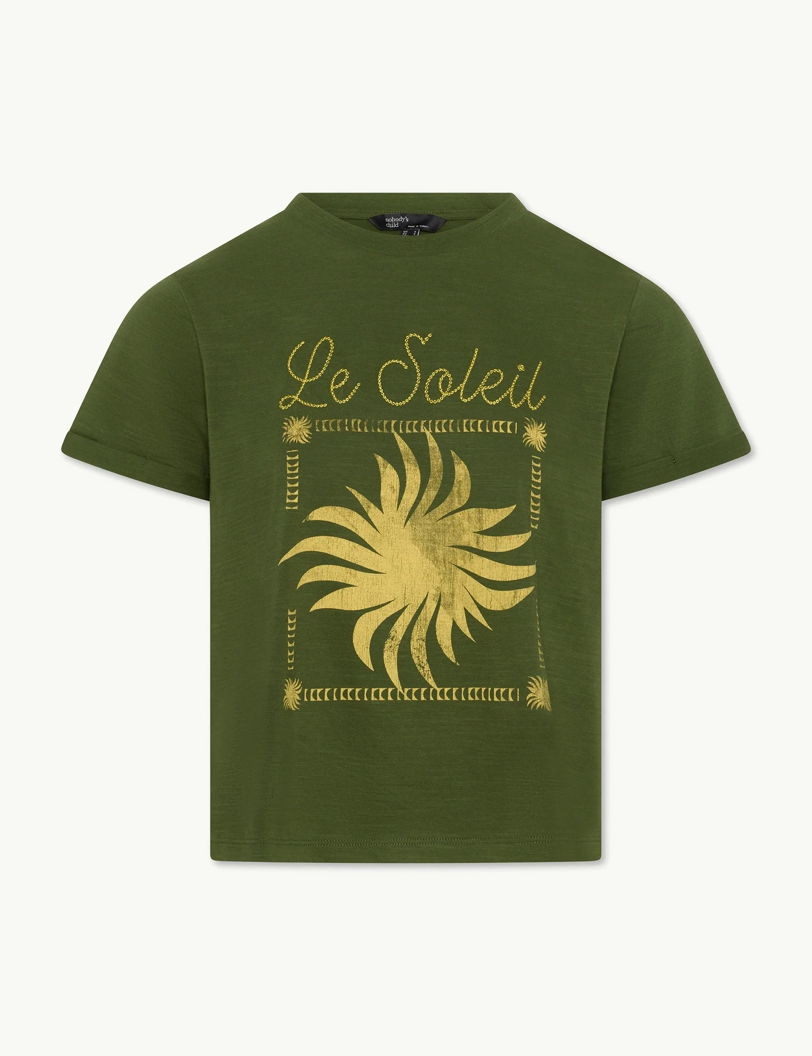 Dark Green Soleil Graphic T-Shirt - Image 3