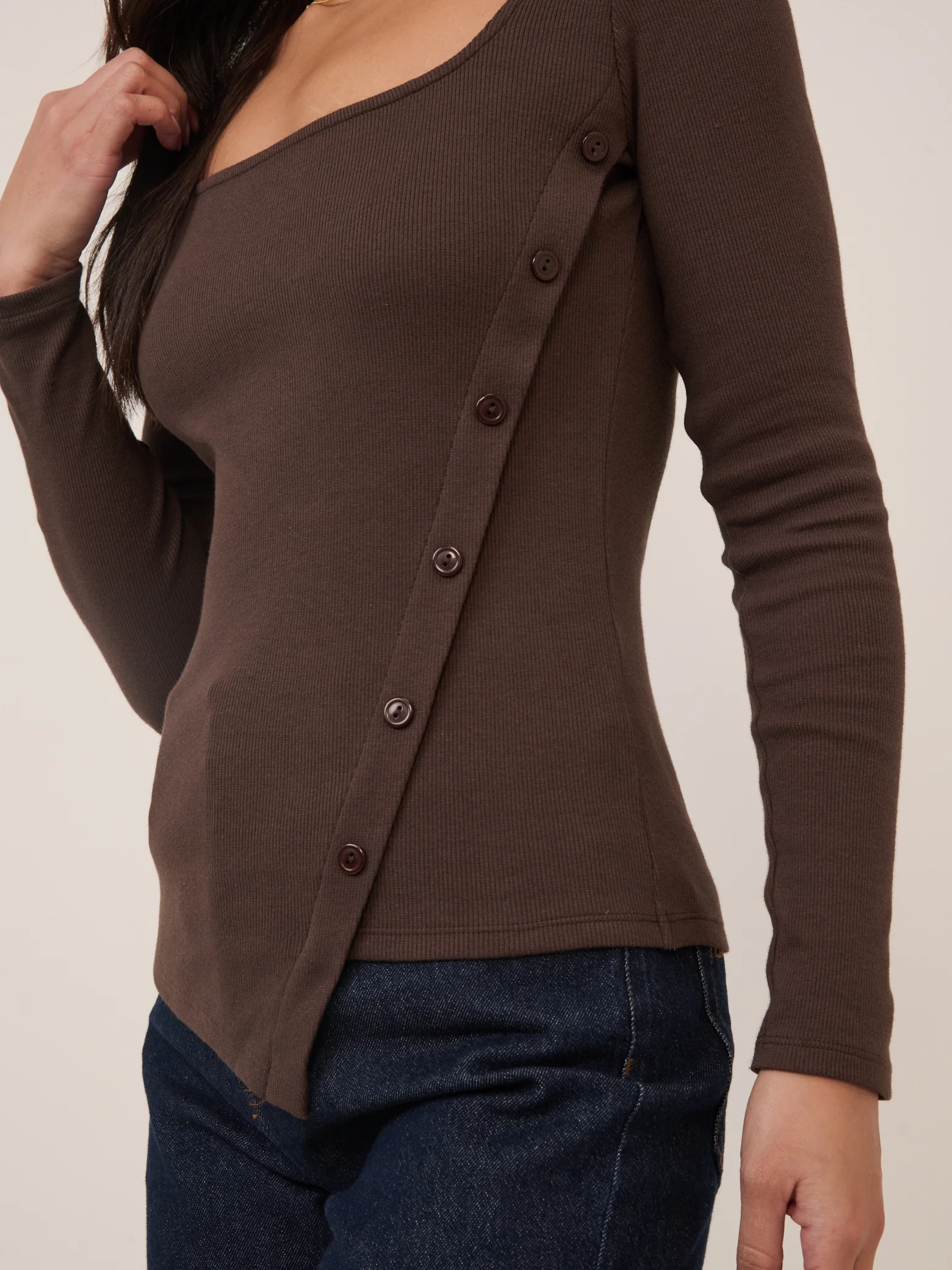 Square Neck Asymmetric Top - Image 2