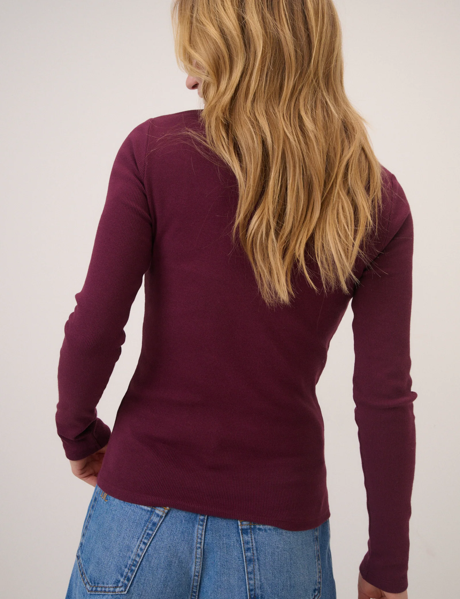 Purple Square Neck Asymmetric Top - Image 5