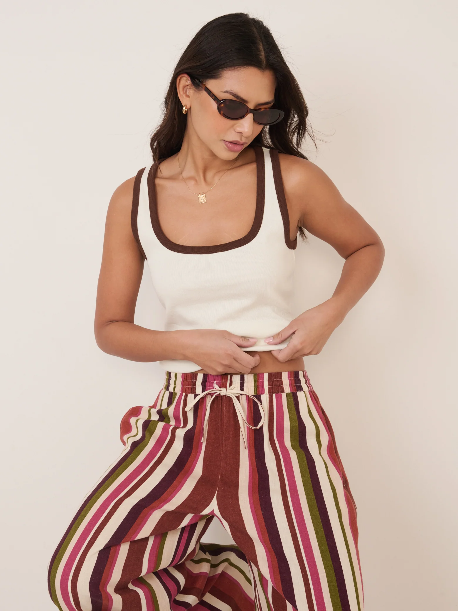 White Square Neck Vest - Image 4