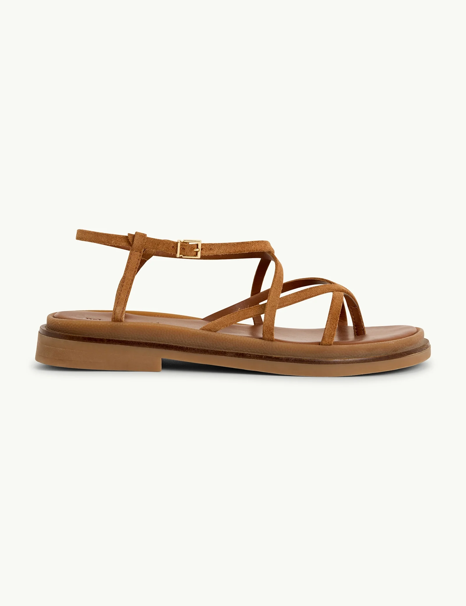 Brown Suede Strappy Sandals - Image 4