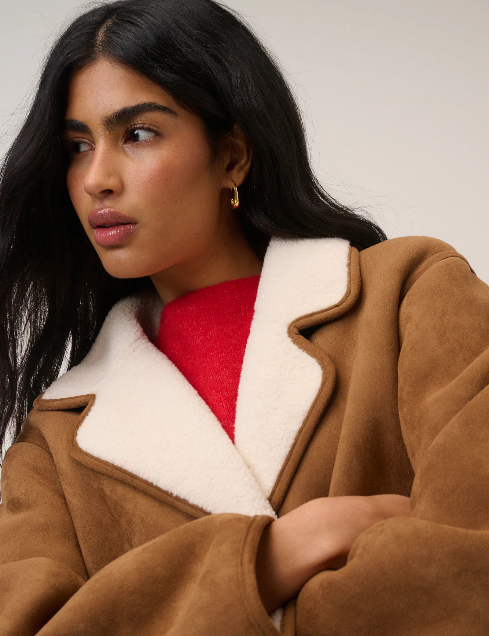 Tan Faux-Shearling Aspen Jacket - Image 2