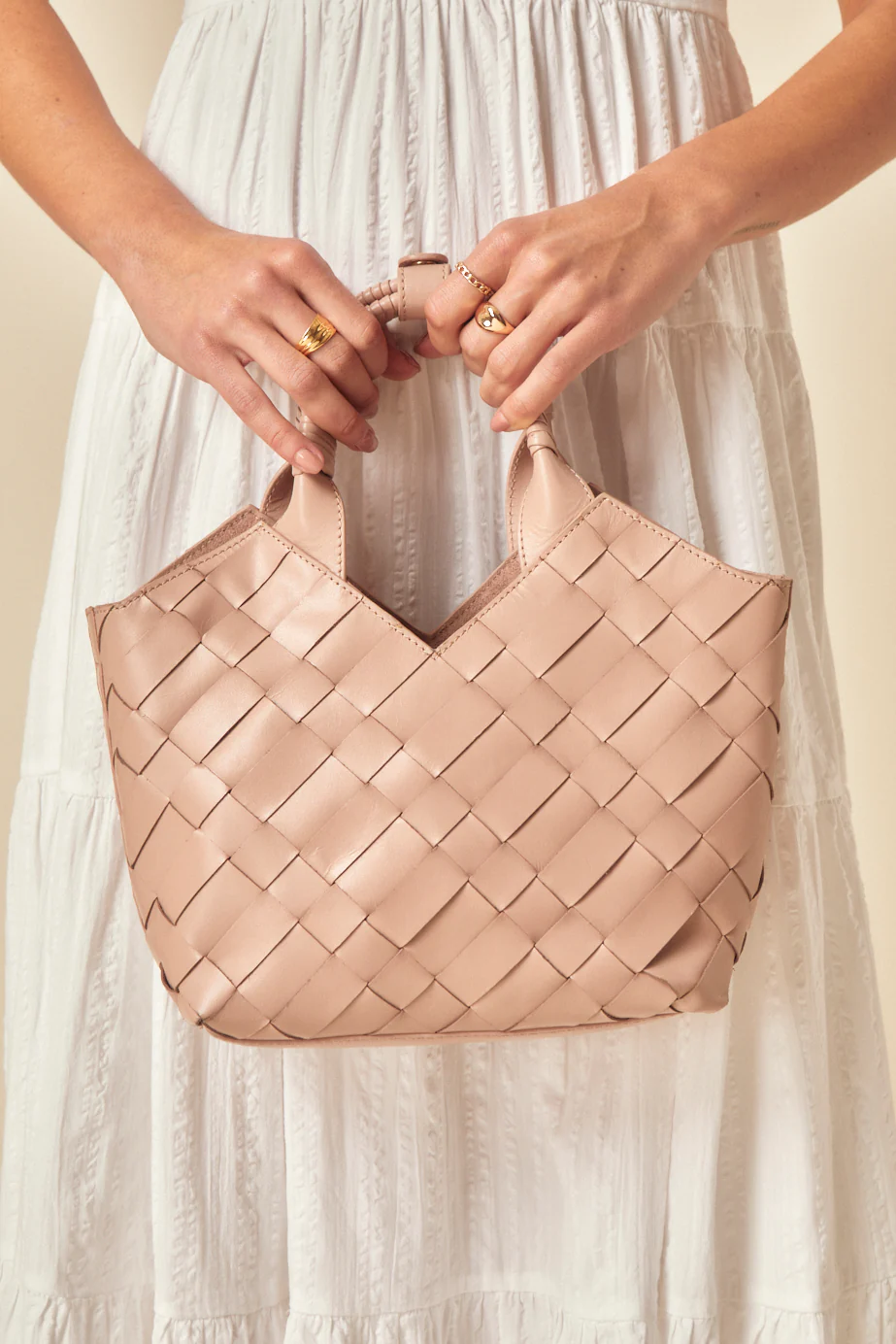 Taupe Aleo Cabas Mini Bag - Image 2