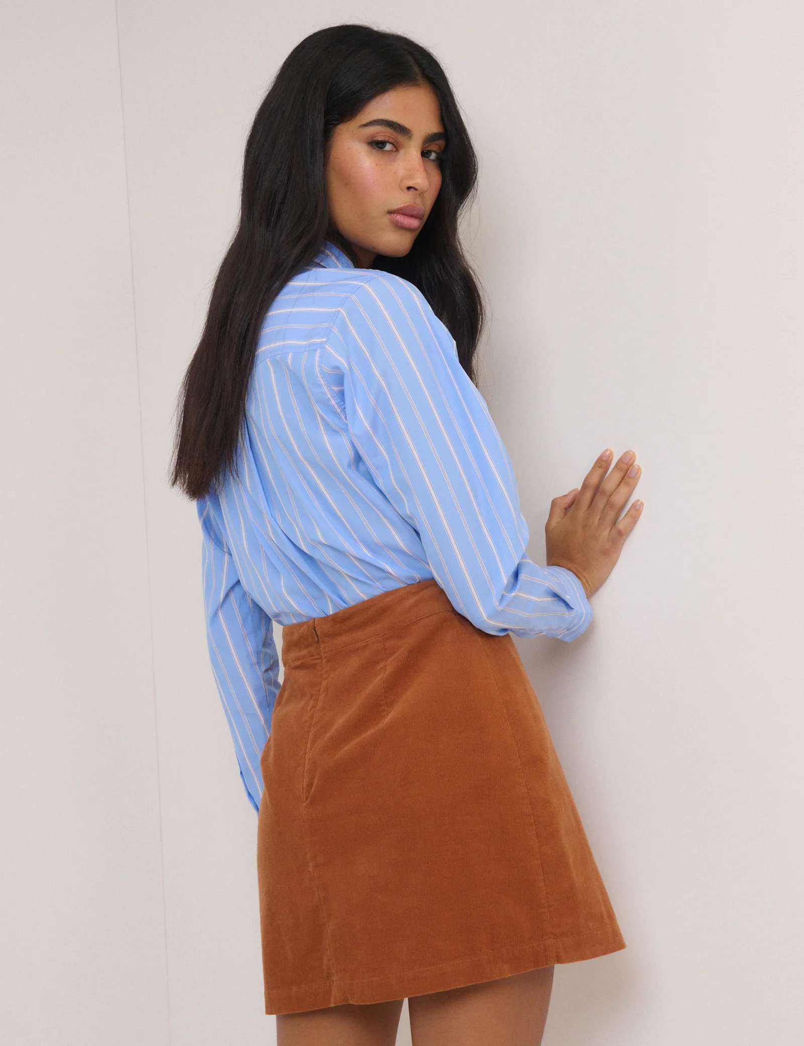 Terracotta Cord Mini Skirt - Image 5