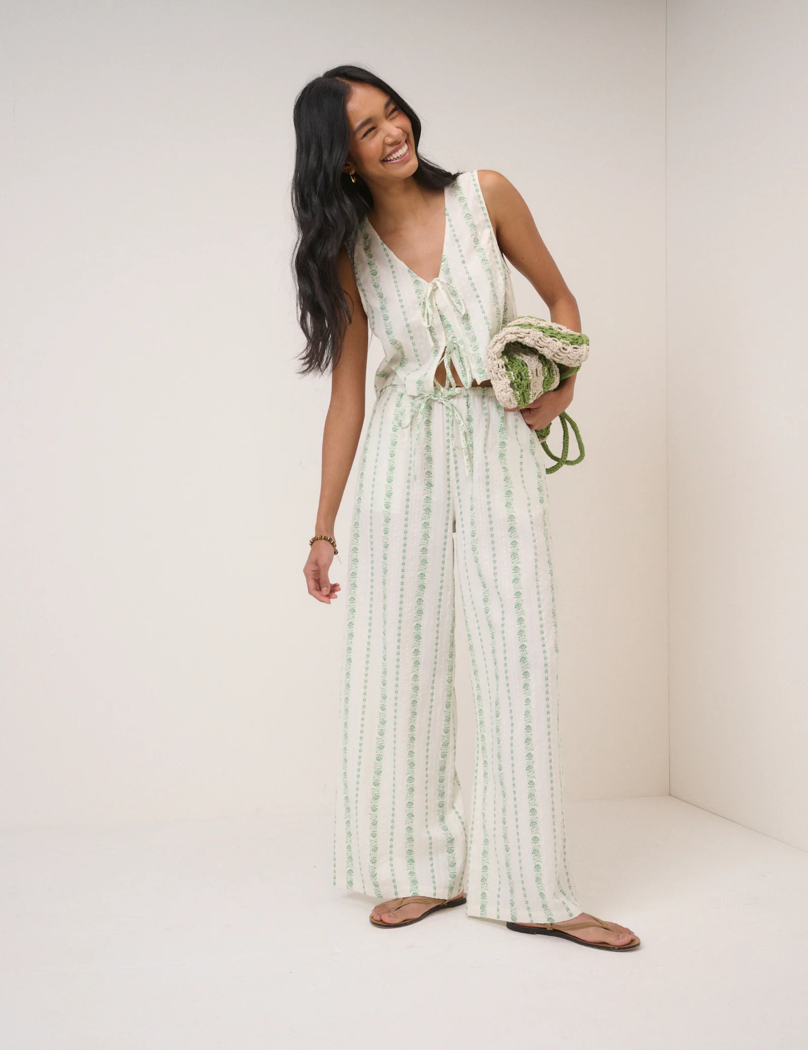 White Printed Swing Top - Image 3