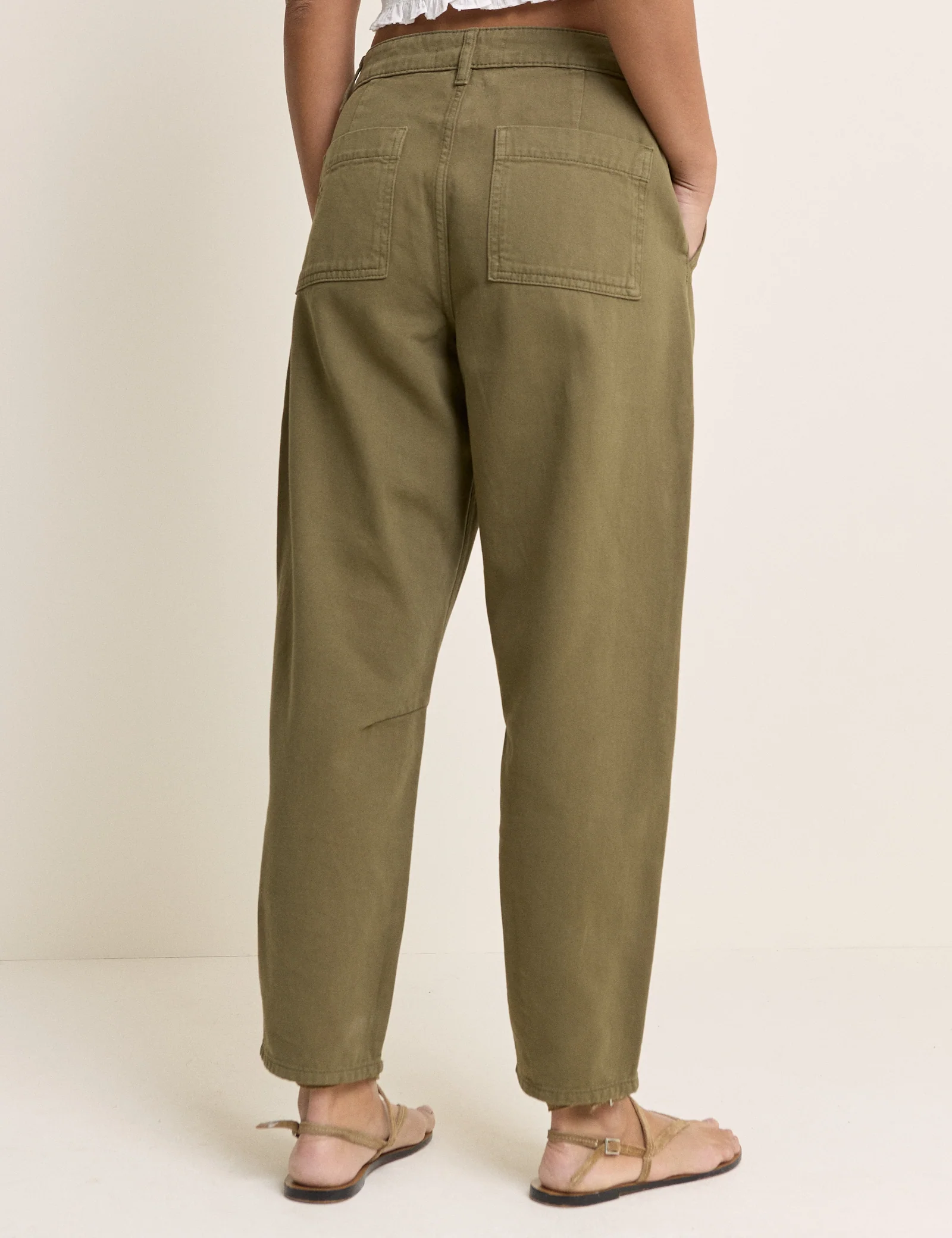 Khaki Utility Pocket Trousers - Image 5