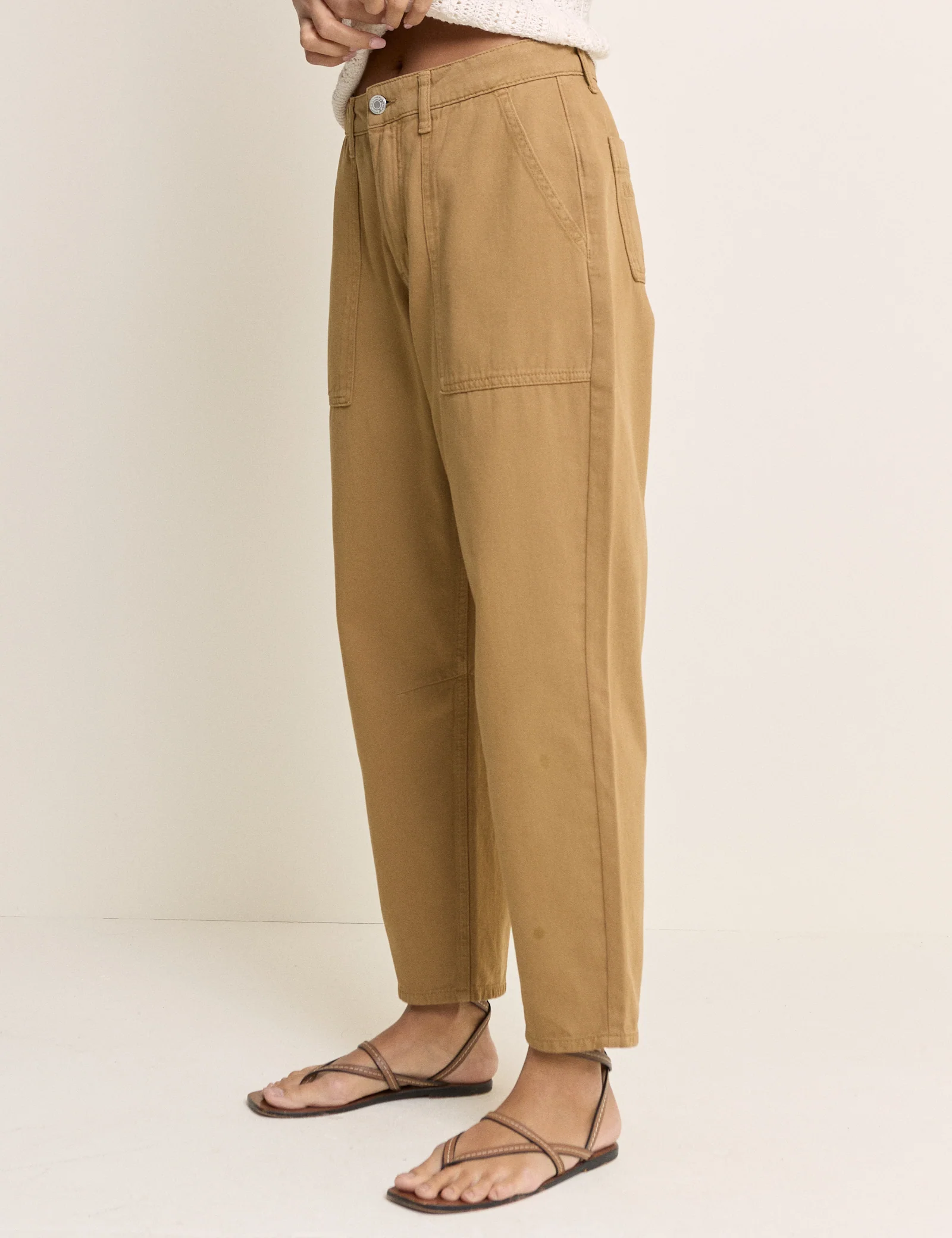 Camel Utility Pocket Trousers - Image 2