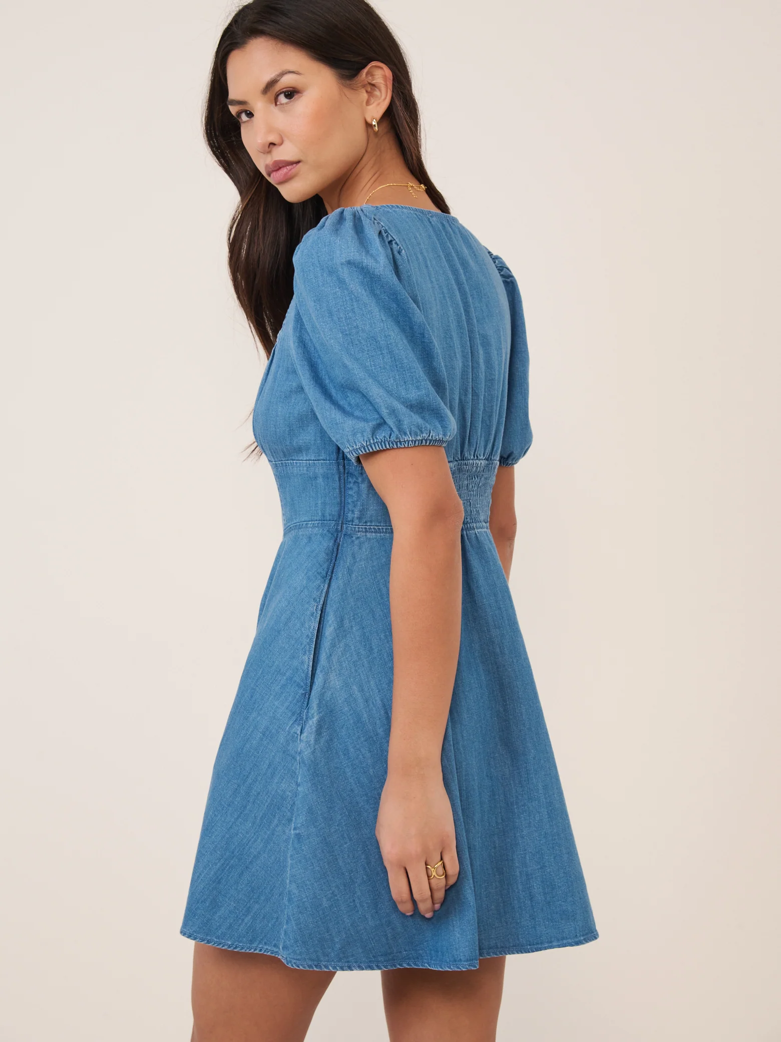 Blue Denim Tulla Mini Denim Dress - Image 5