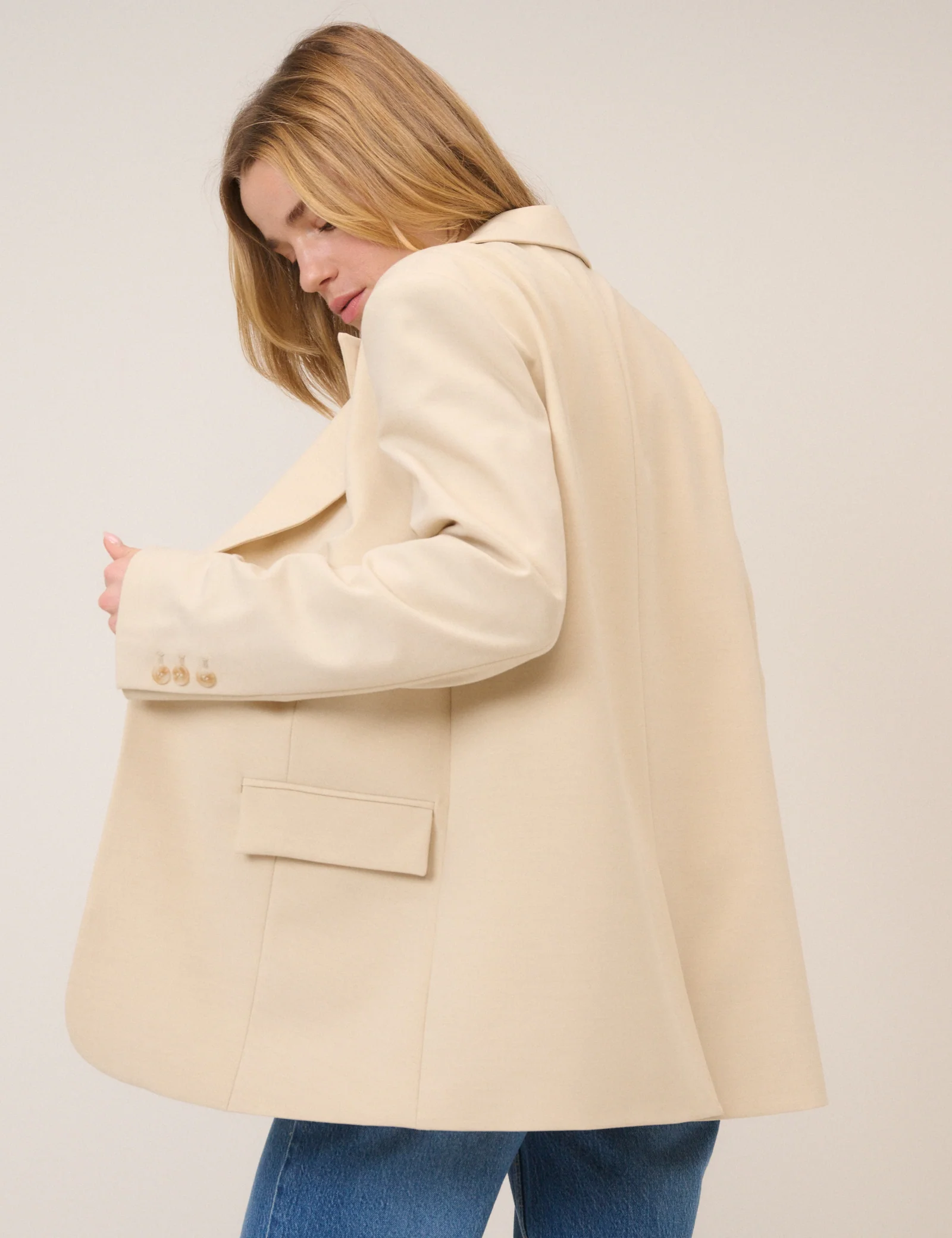 Cream Boyfriend Blazer - Image 5