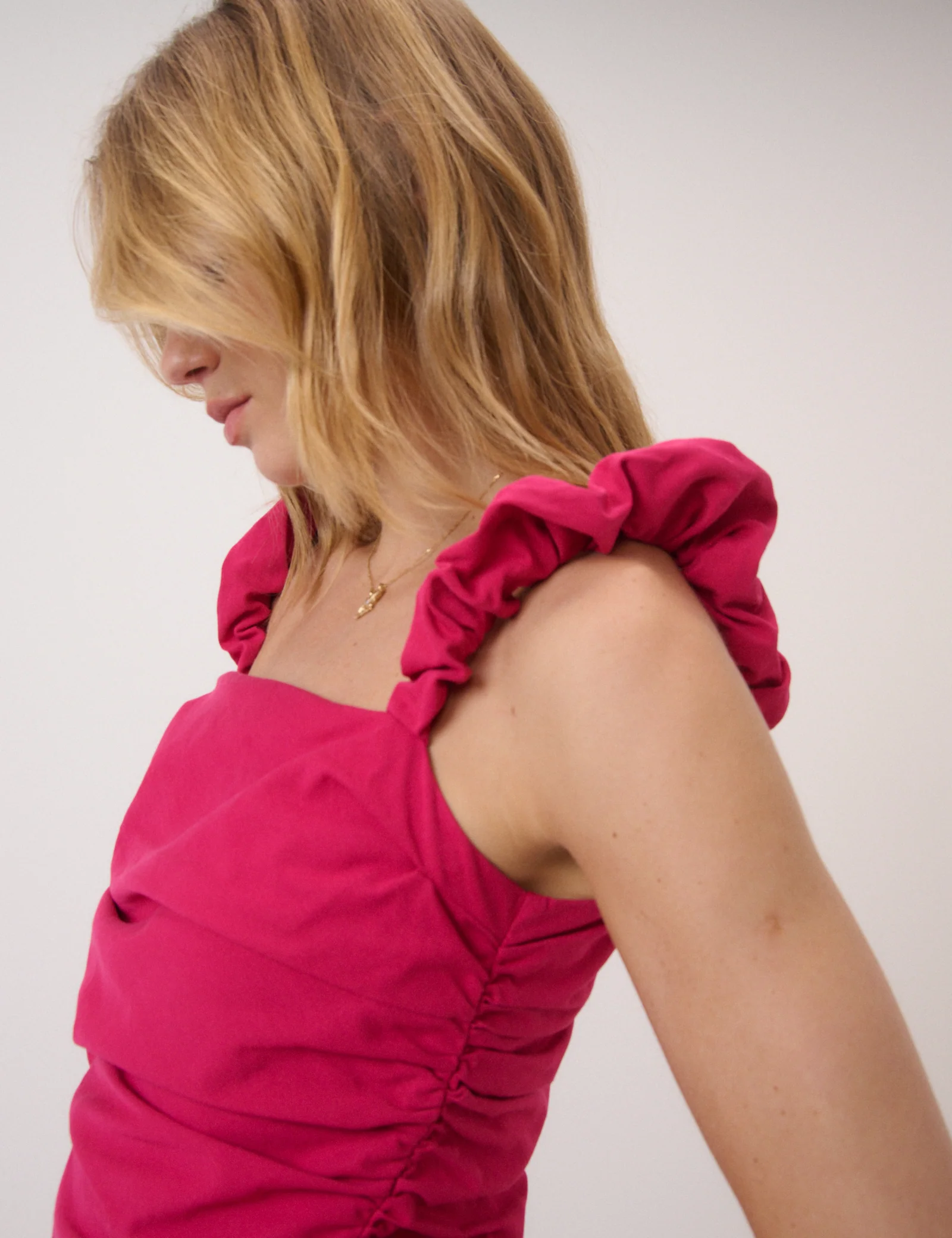 Pink Drop Waist Victoria Midi Dress - Image 2