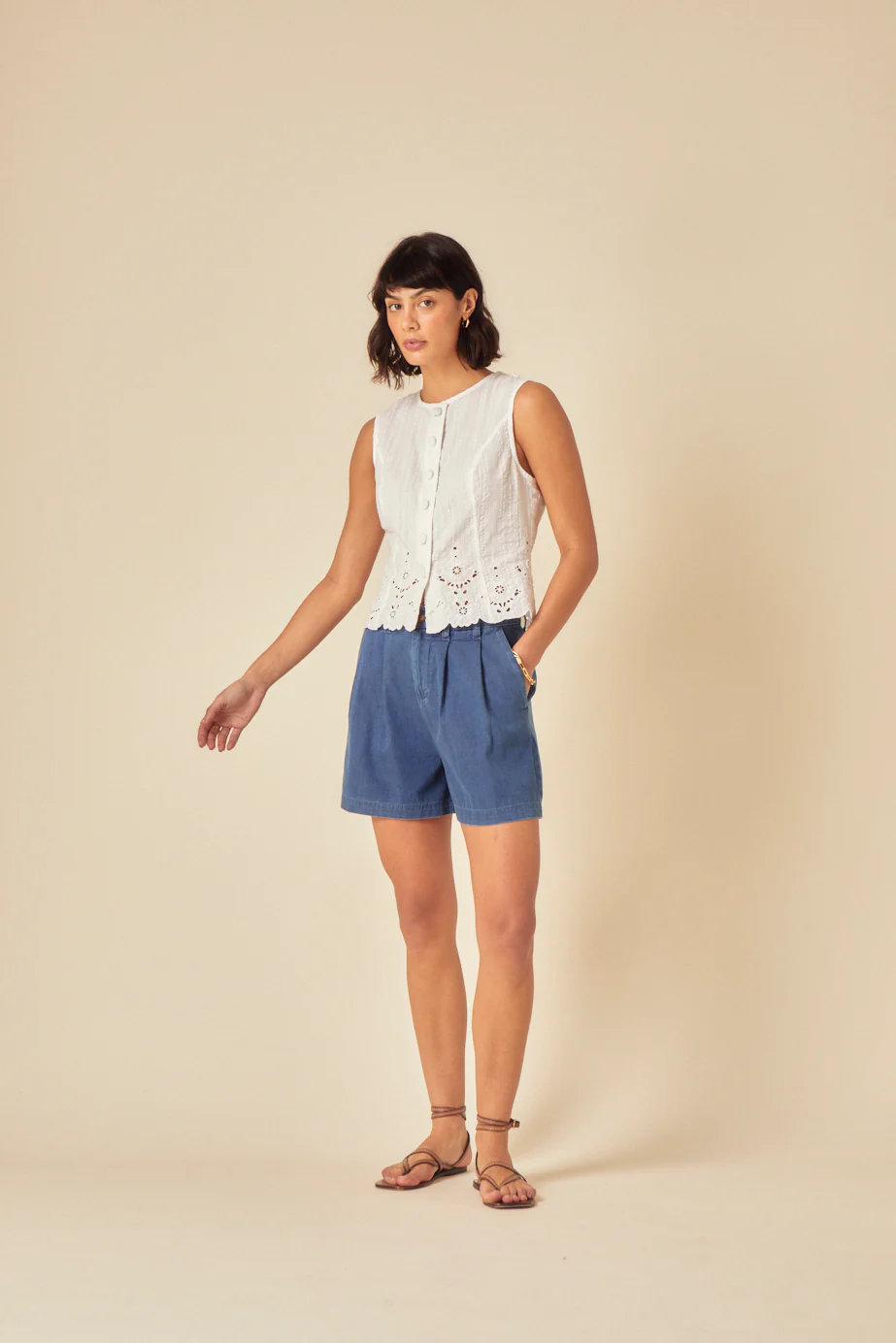 White Broderie Anglaise Top - Image 3