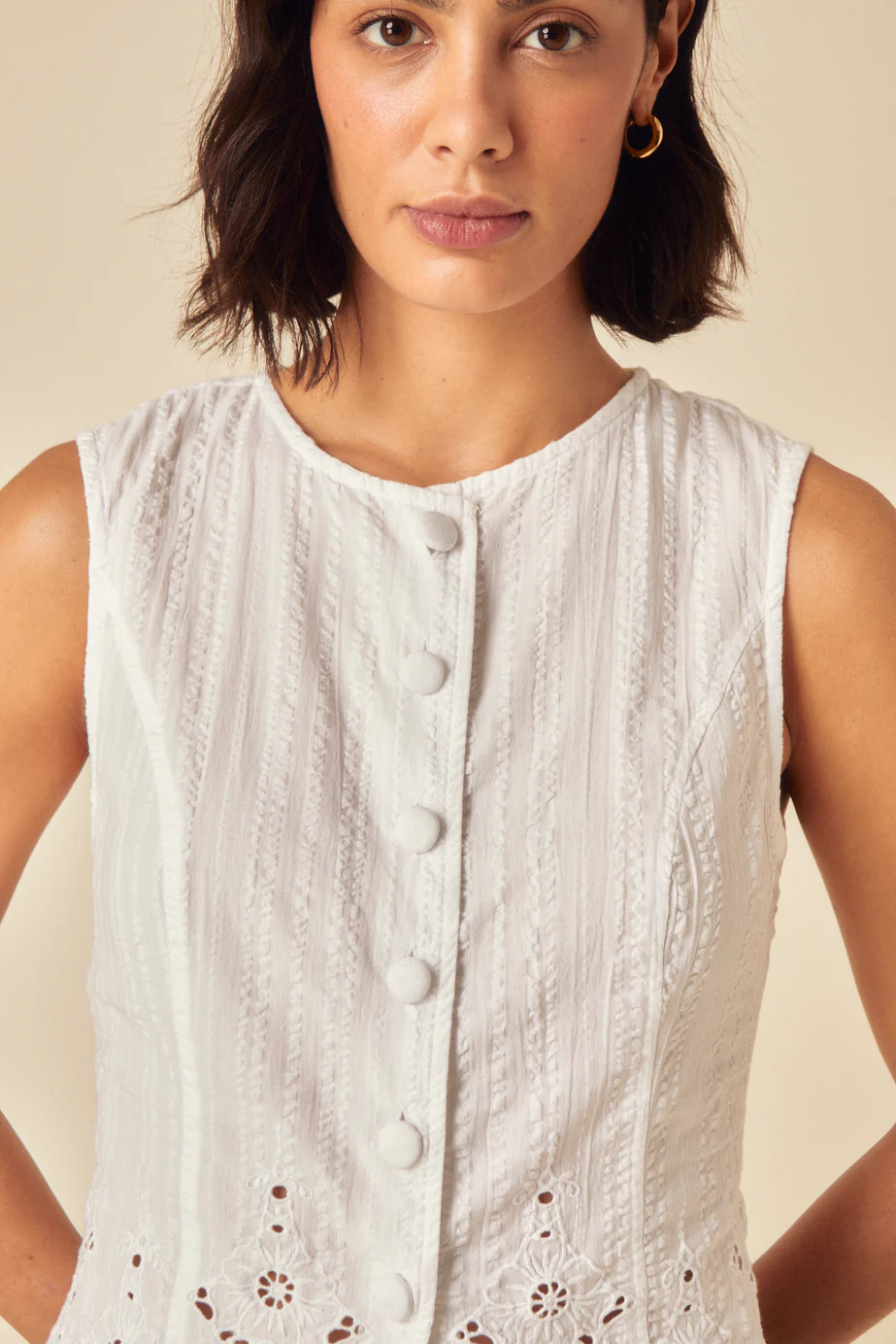White Broderie Anglaise Top - Image 4