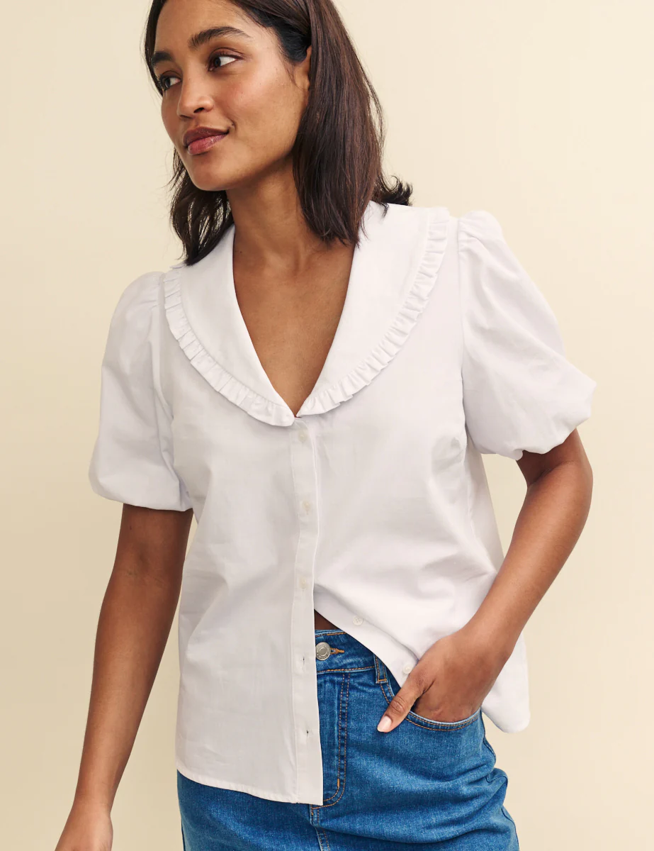 White Collared Emmie Blouse - Image 2