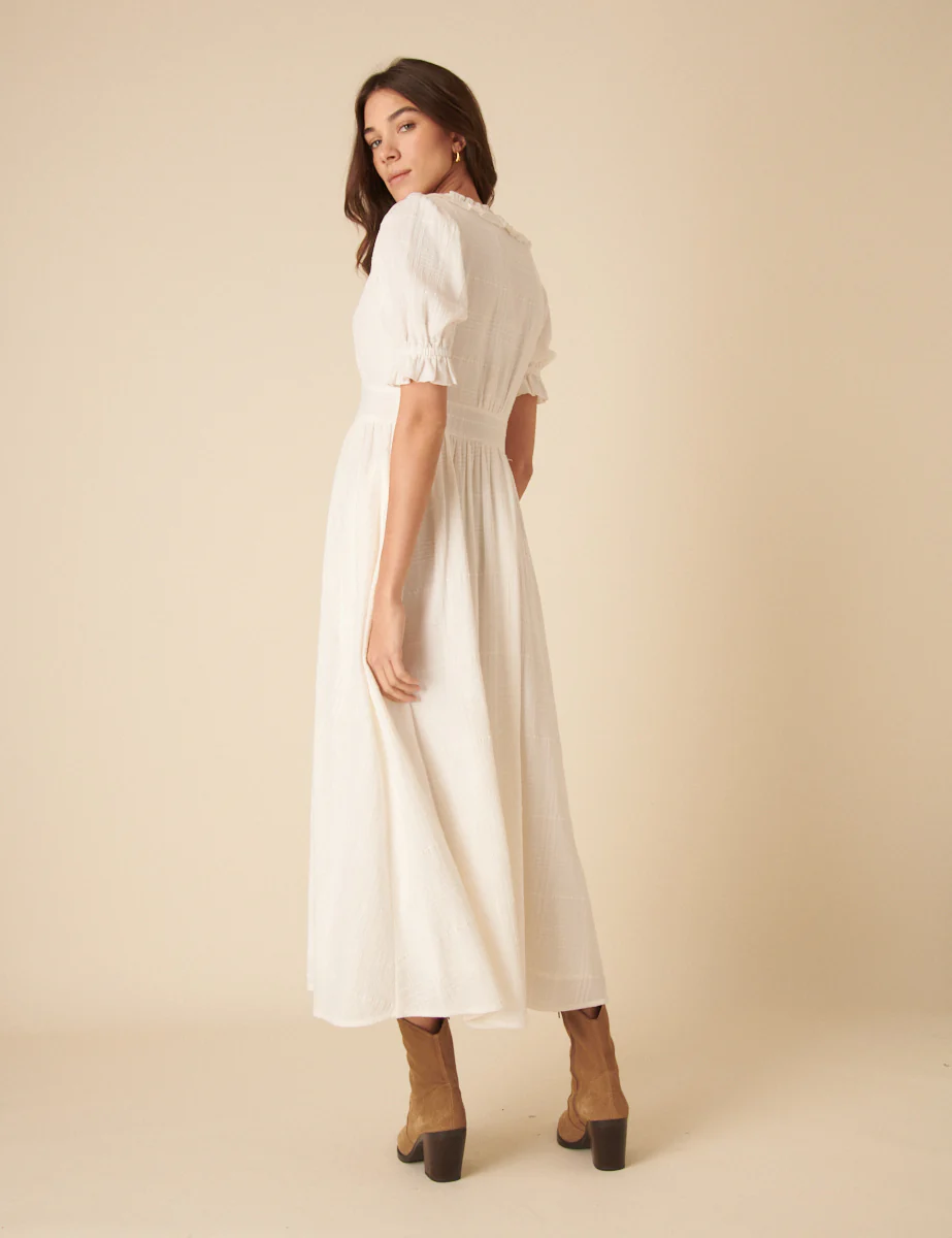 White Flossie Midi Dress - Image 4