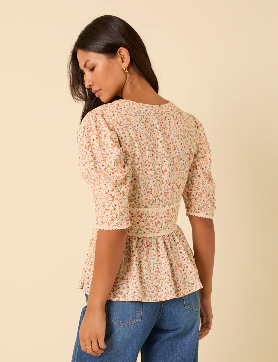 Yellow Ditsy Floral Top - Image 5